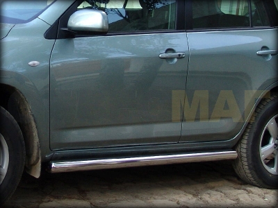 Пороги труба 76 мм Технотек для Toyota RAV-4 2006-2009