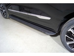 Пороги алюминиевые Slim Line Black 1820 мм для Haval Jolion 1.5 2021 – н.в. HAVJOL21-29B