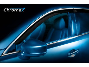 Дефлекторы окон CHROMEX с хромированным молдингом на седан 4 шт для Toyota Corolla № CHROMEX.63028