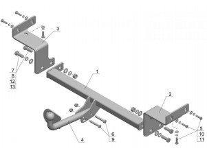 ТСУ Фаркоп Avtos на Kia Ceed № KI 15